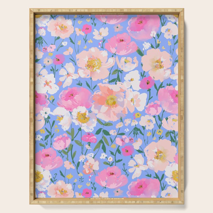 Periwinkle Garden Serving Tray Gallery Image 1