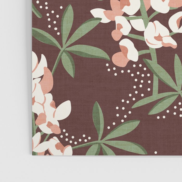 Bluebonnet Floral Brown Peach Multi Poster Gallery Image 3