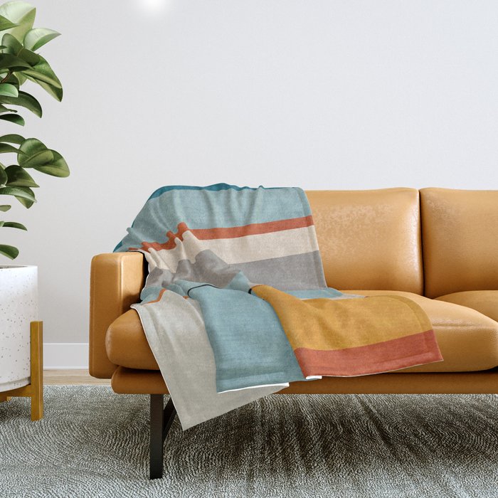 Geometric Minimalist Modern Artwork Throw Blanket Gallery Image 1