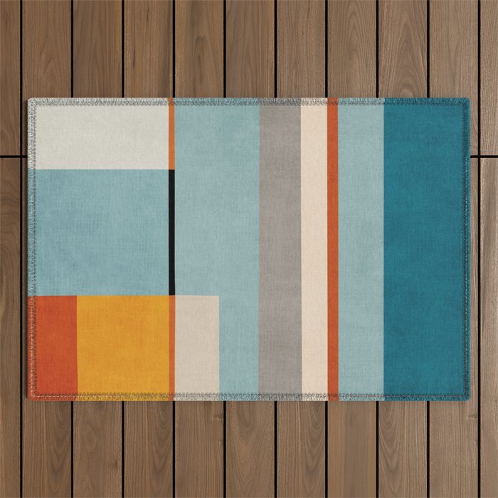 Geometric Minimalist Modern Artwork Outdoor Rug Gallery Image 1