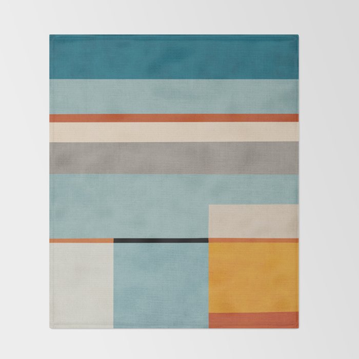 Geometric Minimalist Modern Artwork Throw Blanket Gallery Image 2