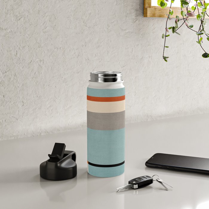Geometric Minimalist Modern Artwork Water Bottle Gallery Image 4