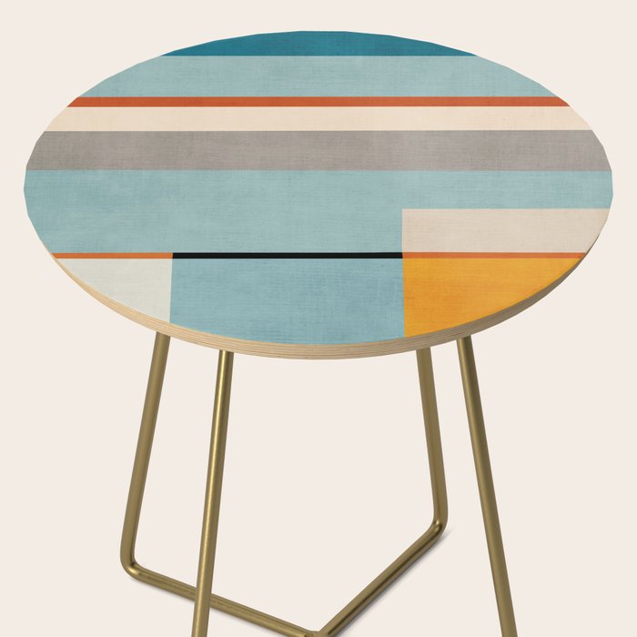 Geometric Minimalist Modern Artwork Side Table Gallery Image 2