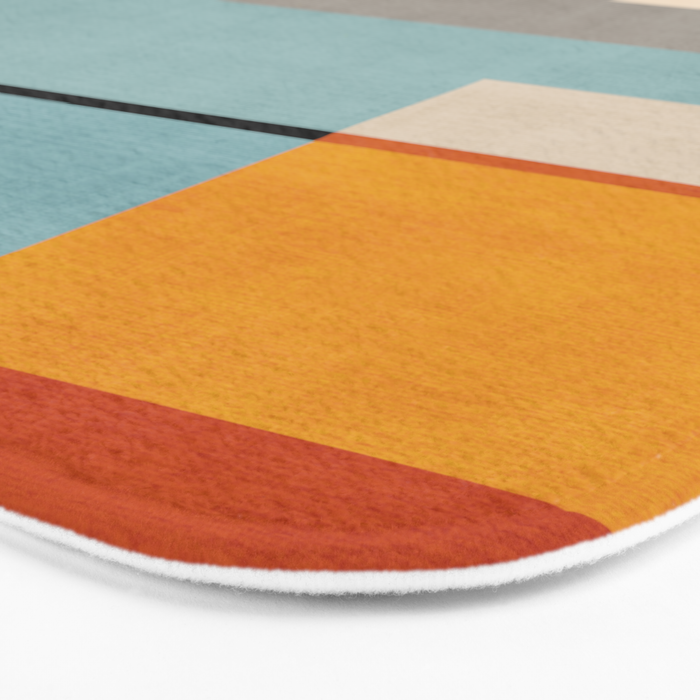 Geometric Minimalist Modern Artwork Bath Mat Gallery Image 3