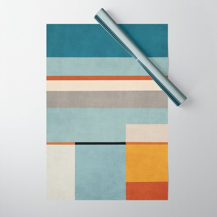 Geometric Minimalist Modern Artwork Wrapping Paper Gallery Image 1