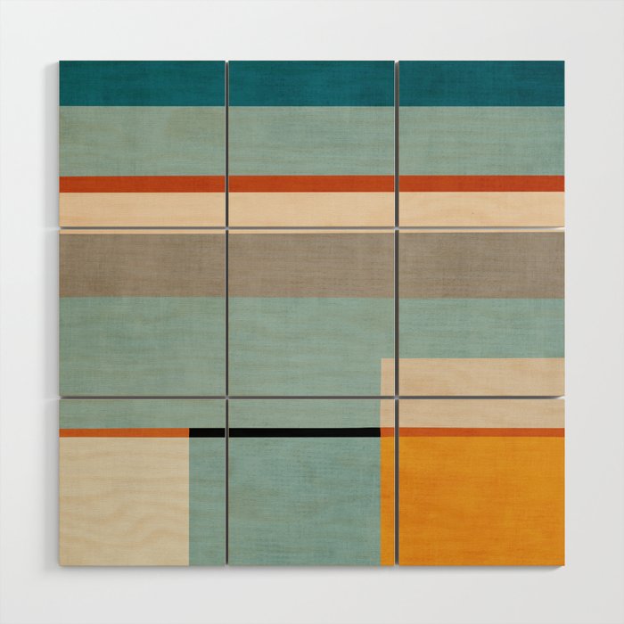 Geometric Minimalist Modern Artwork Wood Wall Art Gallery Image 1