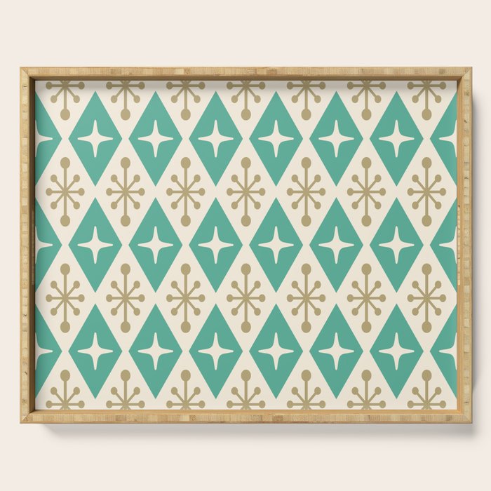 Mid Century Modern Atomic Triangle Pattern 105 Serving Tray Gallery Image 1