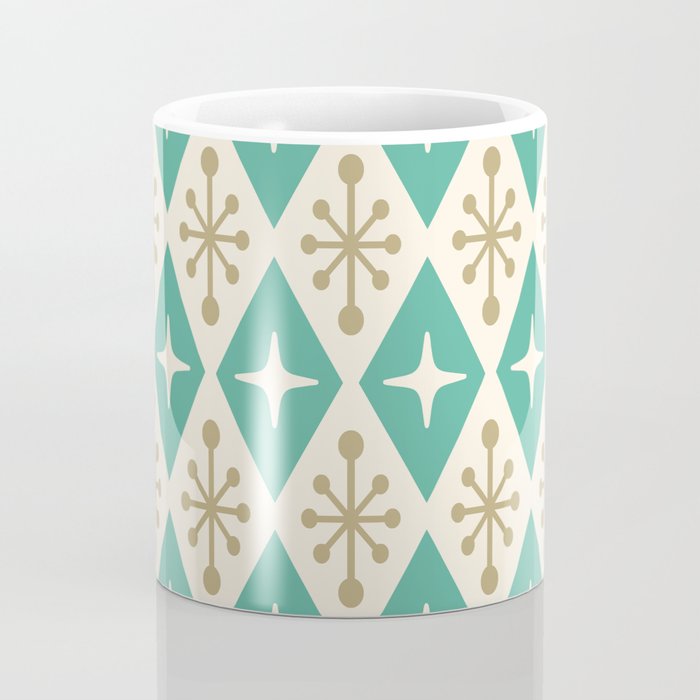 Mid Century Modern Atomic Triangle Pattern 105 Coffee Mug Gallery Image 4