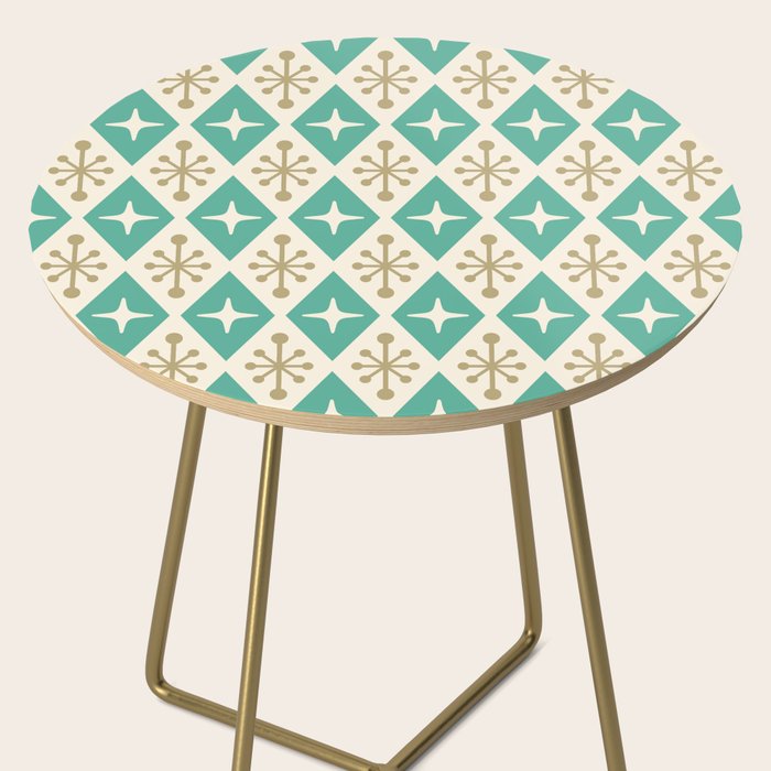 Mid Century Modern Atomic Triangle Pattern 105 Side Table Gallery Image 2
