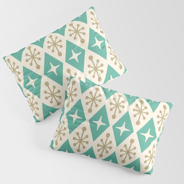 Mid Century Modern Atomic Triangle Pattern 105 Pillow Sham Gallery Image 3