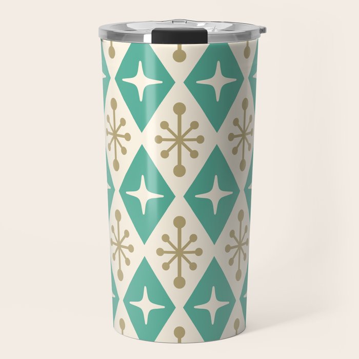 Mid Century Modern Atomic Triangle Pattern 105 Travel Mug Gallery Image 1
