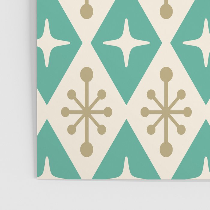 Mid Century Modern Atomic Triangle Pattern 105 Poster Gallery Image 3