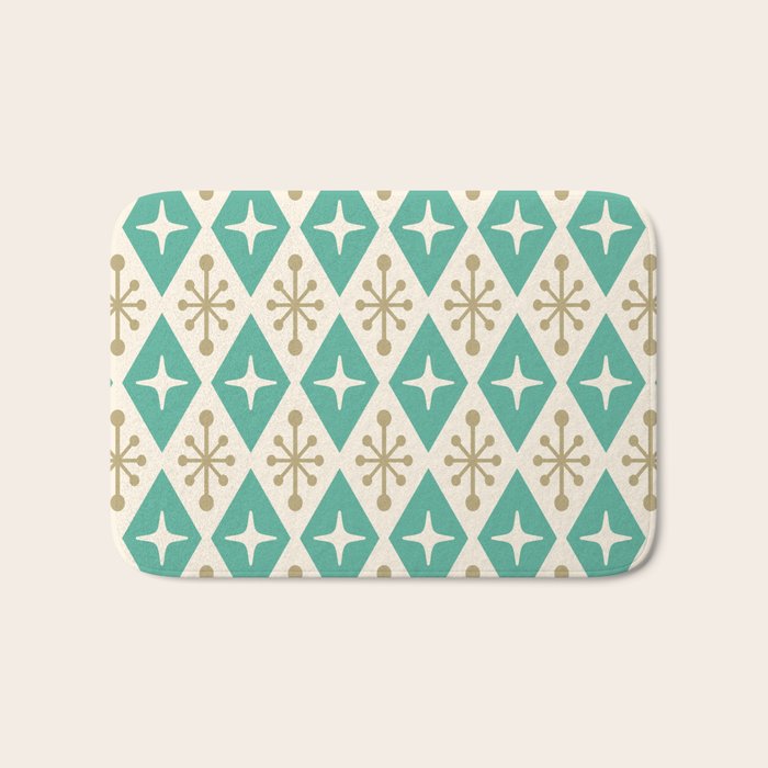 Mid Century Modern Atomic Triangle Pattern 105 Bath Mat Gallery Image 1