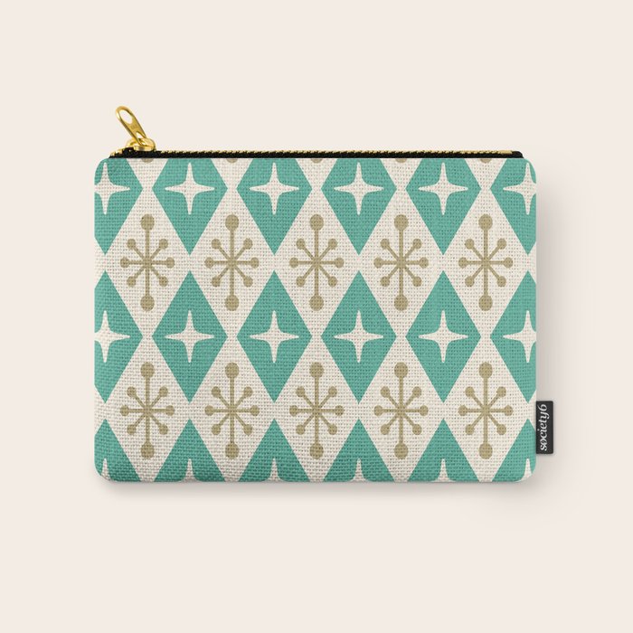 Mid Century Modern Atomic Triangle Pattern 105 Carry All Pouch Gallery Image 1