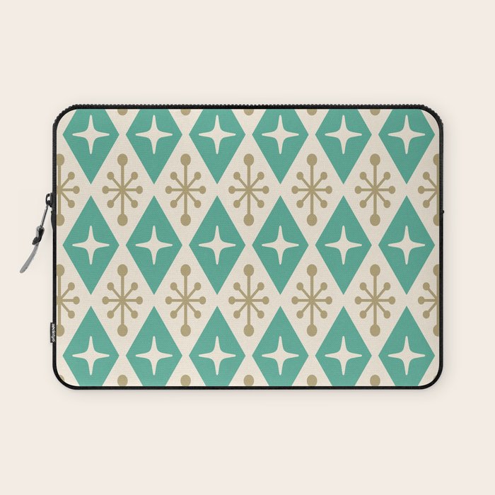 Mid Century Modern Atomic Triangle Pattern 105 Laptop Sleeve Gallery Image 1