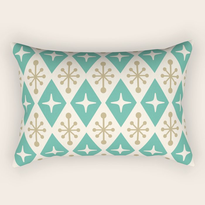 Mid Century Modern Atomic Triangle Pattern 105 Rectangular Pillow Gallery Image 2