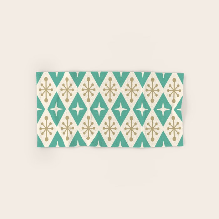 Mid Century Modern Atomic Triangle Pattern 105 Bath Towel Gallery Image 1