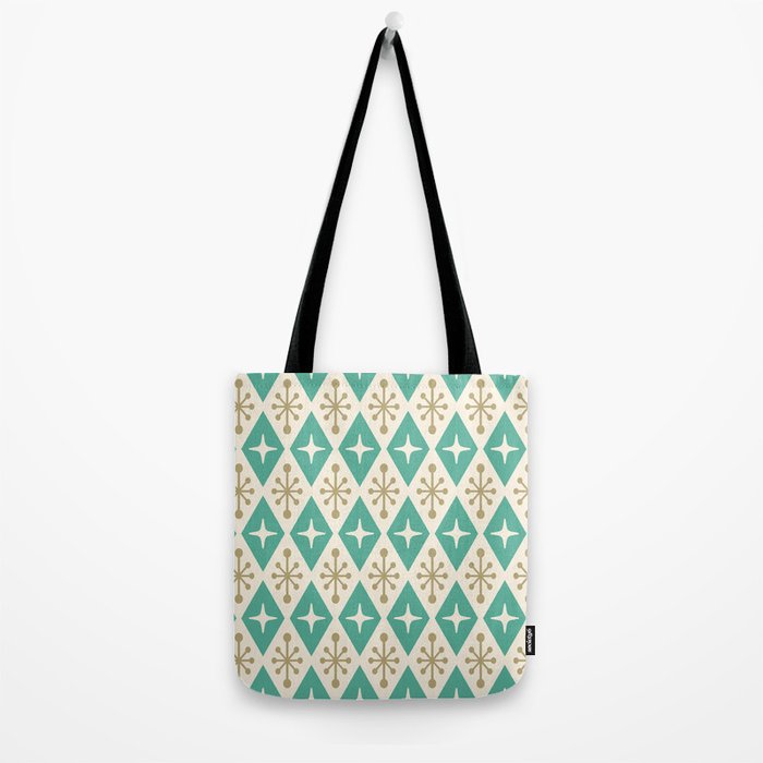 Mid Century Modern Atomic Triangle Pattern 105 Tote Bag Gallery Image 2