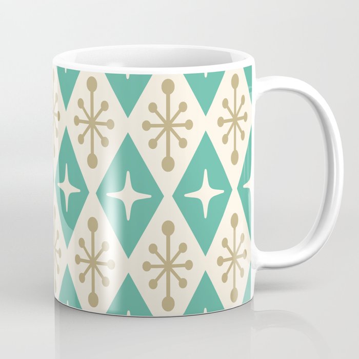 Mid Century Modern Atomic Triangle Pattern 105 Coffee Mug Gallery Image 1