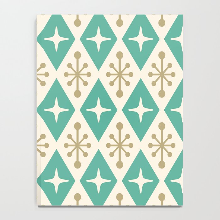 Mid Century Modern Atomic Triangle Pattern 105 Notebook Gallery Image 4