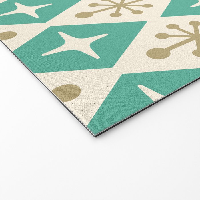 Mid Century Modern Atomic Triangle Pattern 105 Welcome Mat Gallery Image 2