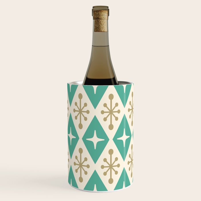 Mid Century Modern Atomic Triangle Pattern 105 Wine Chiller Gallery Image 3