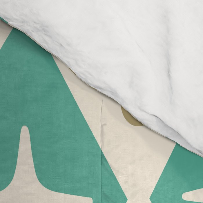 Mid Century Modern Atomic Triangle Pattern 105 Comforter Gallery Image 4