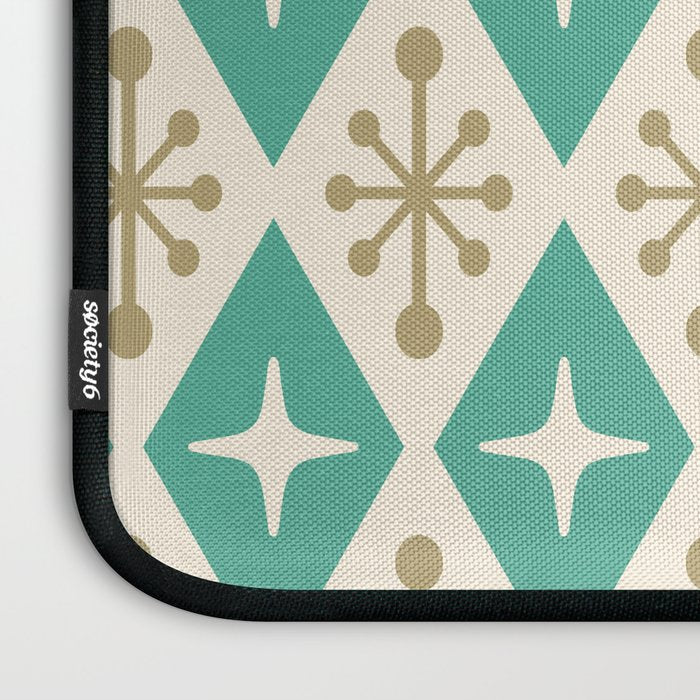 Mid Century Modern Atomic Triangle Pattern 105 Laptop Sleeve Gallery Image 3