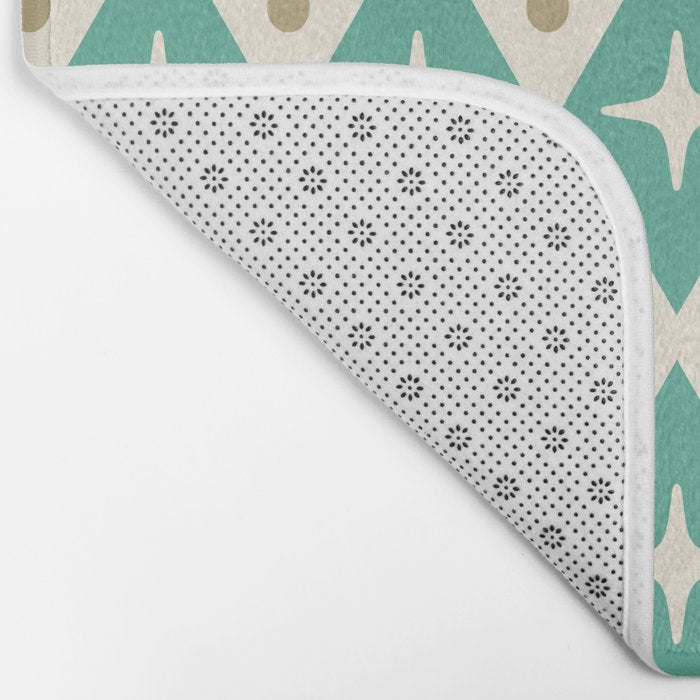 Mid Century Modern Atomic Triangle Pattern 105 Bath Mat Gallery Image 2