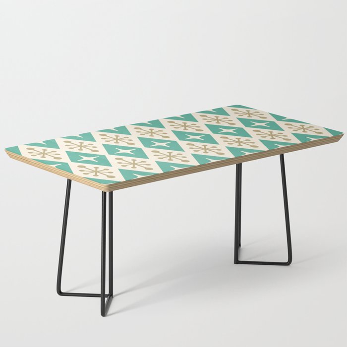 Mid Century Modern Atomic Triangle Pattern 105 Coffee Table Gallery Image 1