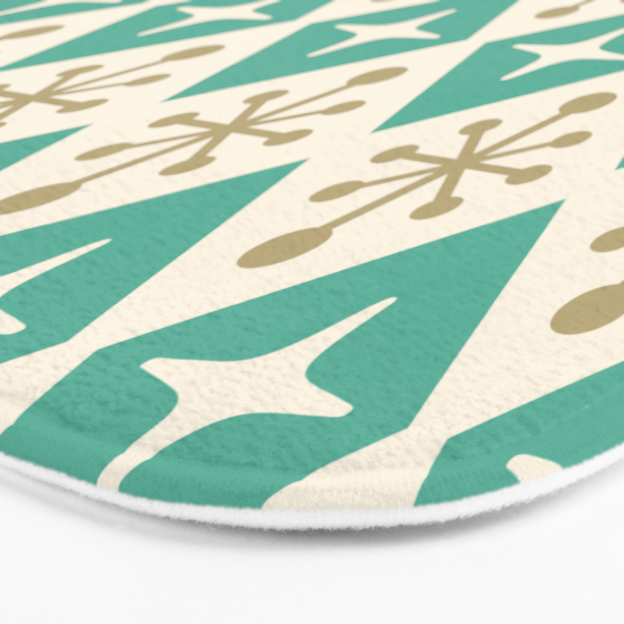 Mid Century Modern Atomic Triangle Pattern 105 Bath Mat Gallery Image 3