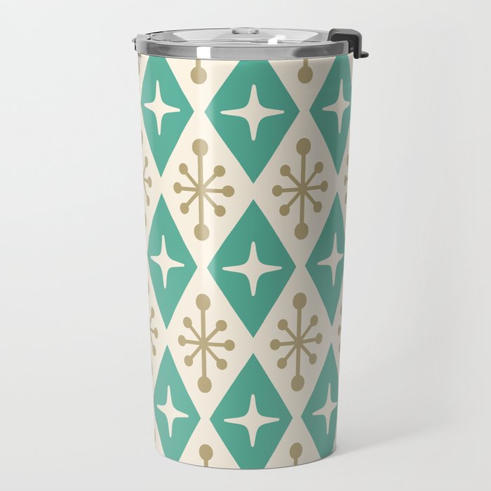 Mid Century Modern Atomic Triangle Pattern 105 Travel Mug Gallery Image 2