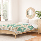 Mid Century Modern Atomic Triangle Pattern 105 Duvet Cover Gallery Image 2