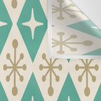 Mid Century Modern Atomic Triangle Pattern 105 Wall Tapestry Gallery Image 3