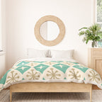 Mid Century Modern Atomic Triangle Pattern 105 Duvet Cover Gallery Image 3