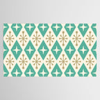 Mid Century Modern Atomic Triangle Pattern 105 Tablecloth Gallery Image 2