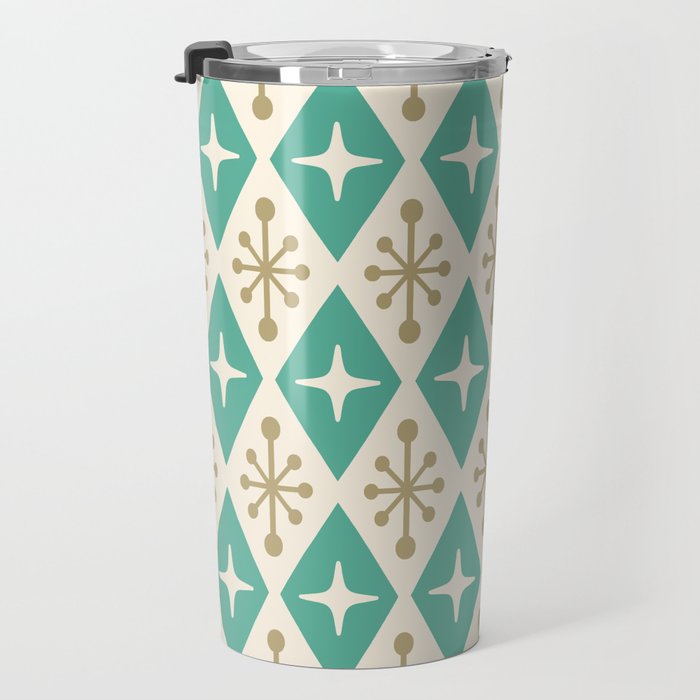 Mid Century Modern Atomic Triangle Pattern 105 Travel Mug Gallery Image 3