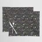 Moody Wildflowers Black Floral Pattern Placemat Gallery Image 1