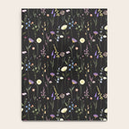 Moody Wildflowers Black Floral Pattern Notebook Gallery Image 4