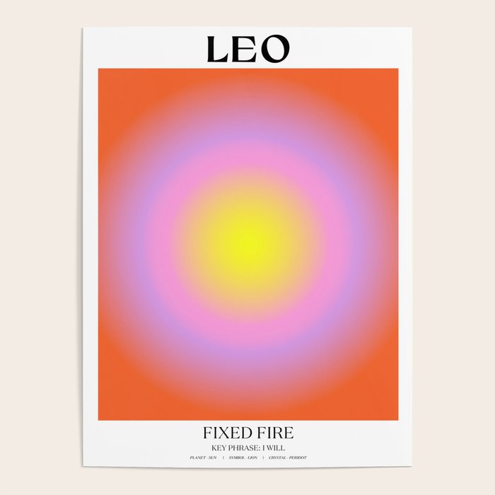 Leo Gradient Print Poster Gallery Image 1