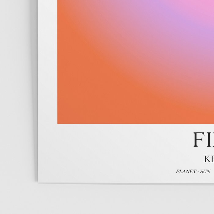 Leo Gradient Print Poster Gallery Image 3