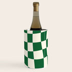 Wavy Checkered Green and White Wine Chiller Gallery Image 3