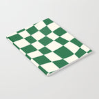 Wavy Checkered Green and White Notebook Gallery Image 2