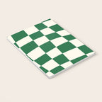 Wavy Checkered Green and White Notebook Gallery Image 3