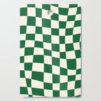 Wavy Checkered Green and White Cutting Board Gallery Image 1