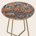 Wild West - Brown, Orange, and Blue  Side Table Gallery Image 2