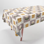 Checkerboard Flowers Tablecloth Gallery Image 1