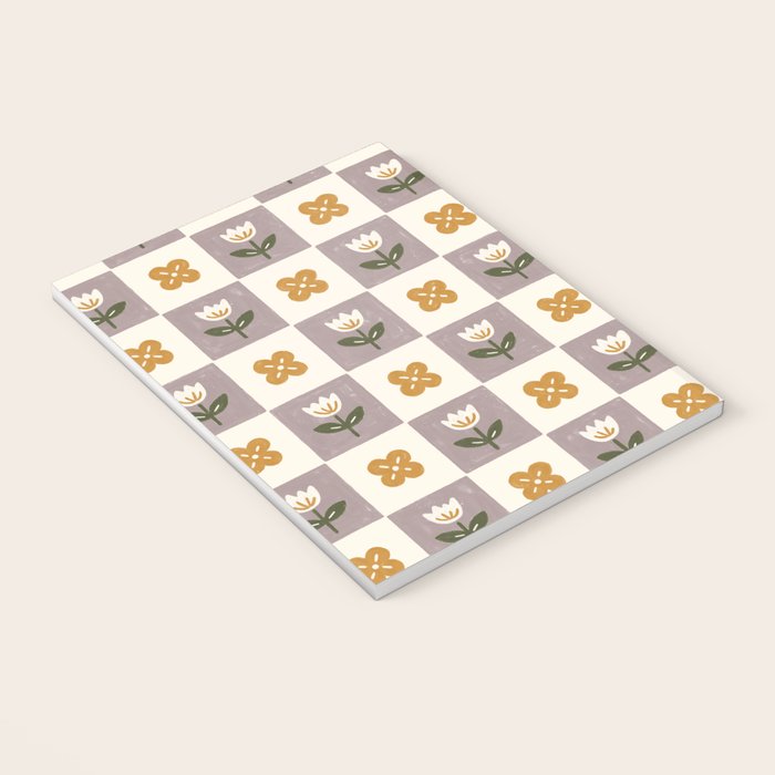 Checkerboard Flowers Notebook Gallery Image 3