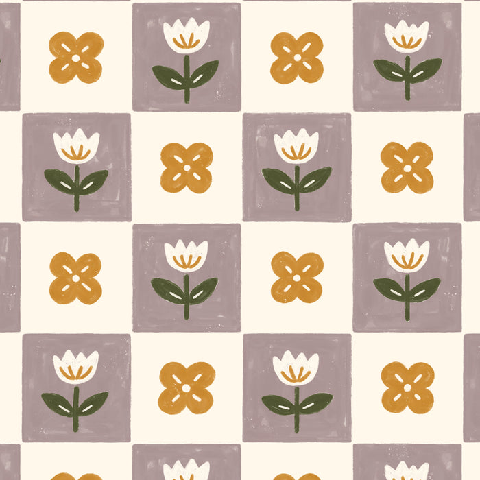 Checkerboard Flowers Coffee Mug Gallery Image 2