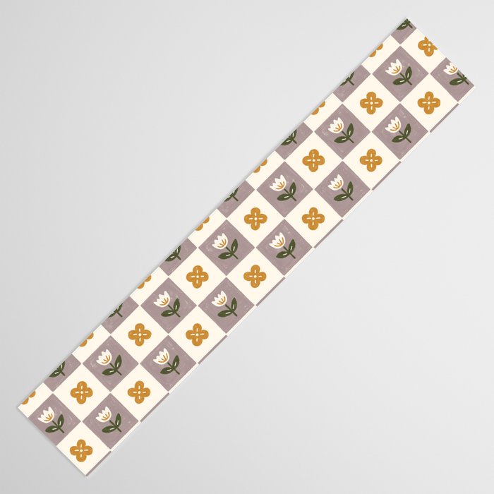 Checkerboard Flowers Table Runner Gallery Image 3